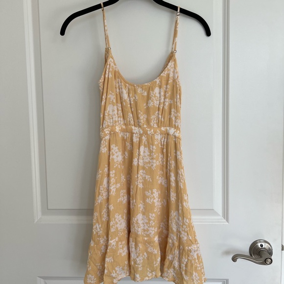 Abercrombie Yellow Mini Floral Dress - Picture 3 of 7